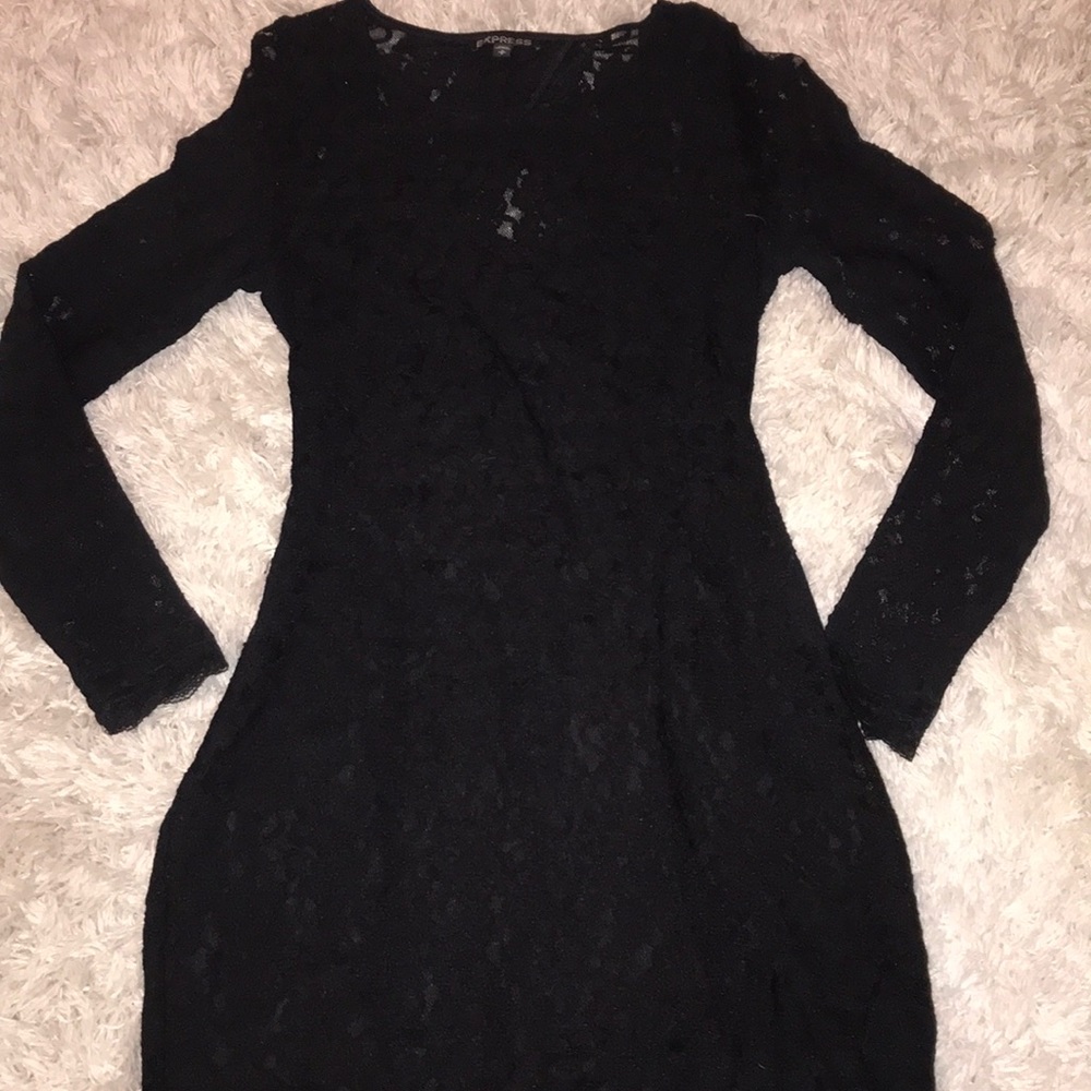 Express black lace dress